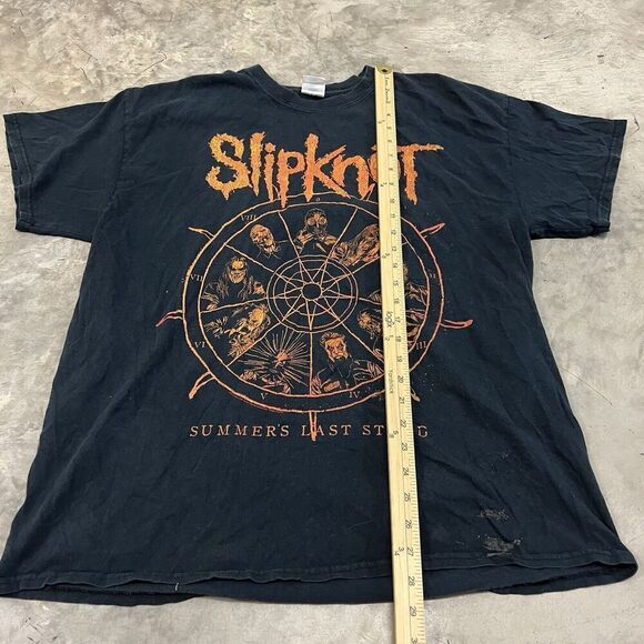 Slipknot Summer Last Stand Concert T Shirt Yellow Wheel Please READ DESCRIPTION - Picture 5 of 7